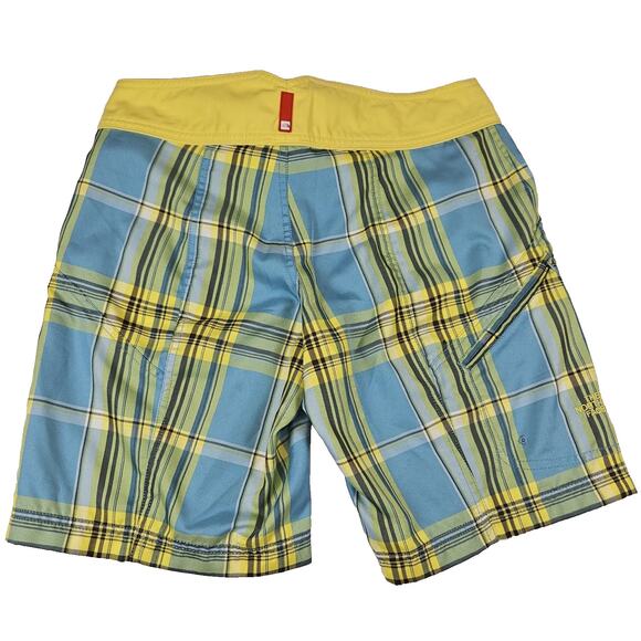 The North Face Board Shorts Y2K Plaid Swim Trunk Surfing Beach Vacation Size 6 - Picture 2 of 12